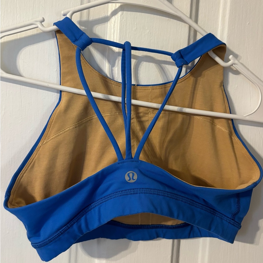 lululemon athletica Blue high neck Sports Bra
